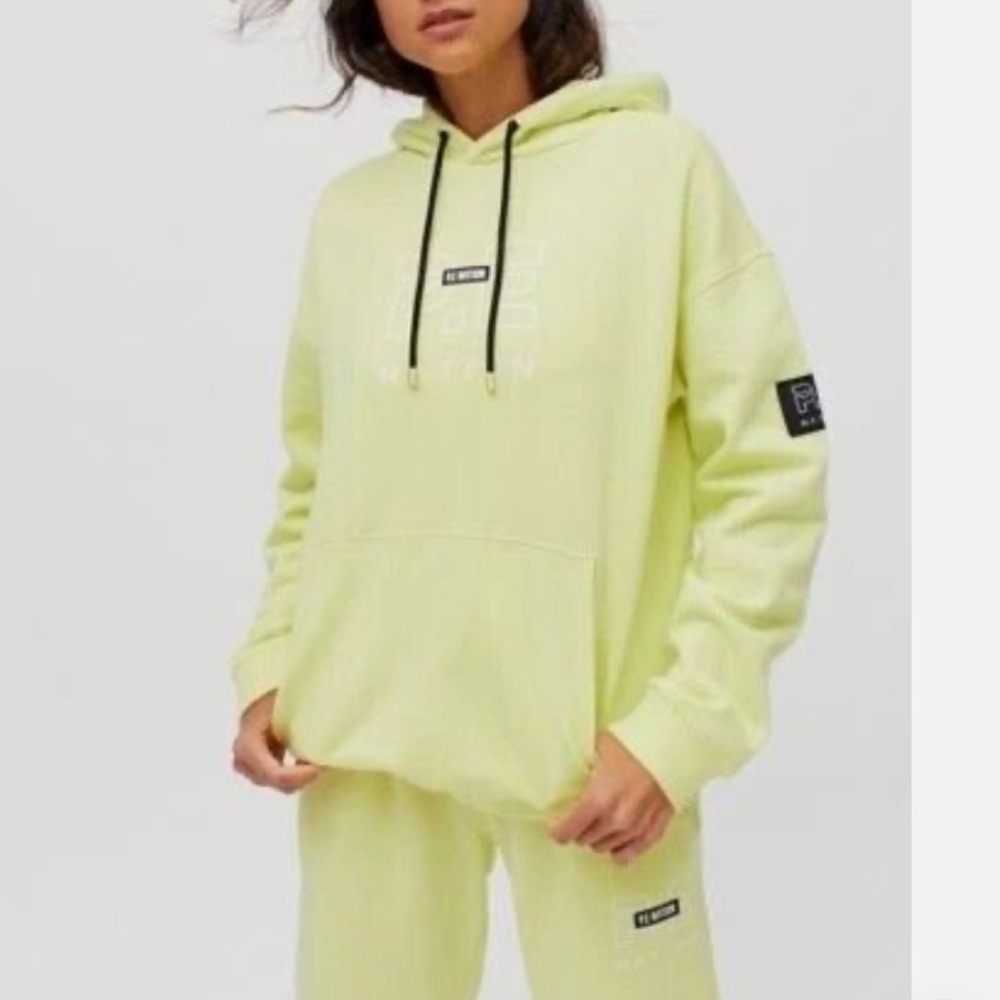 PE Nation Endurance Heads Up Hoodie Sweatshirt in Lime Green